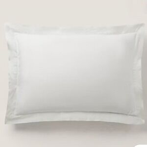 Ralph Lauren Organic Cotton Percale Palmer Euro Sham Tuxedo White